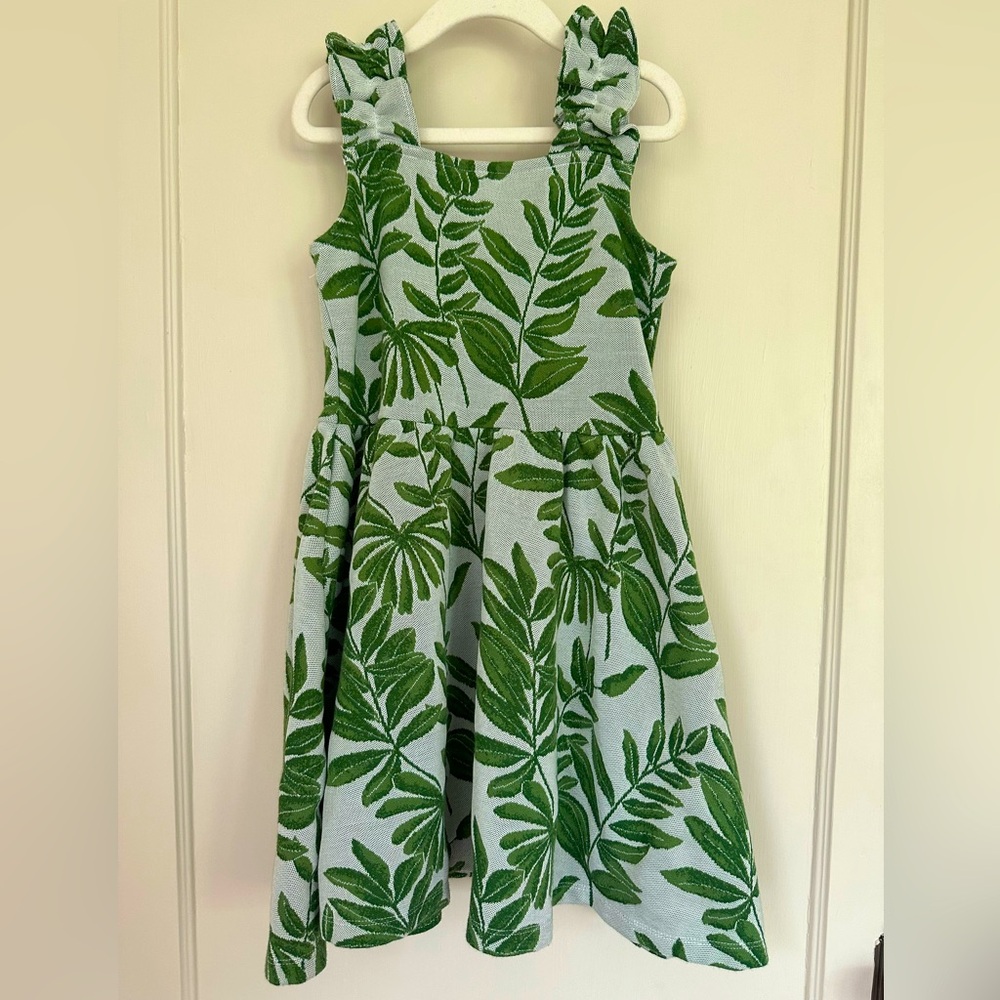 Tropical Leaf Girls Dress